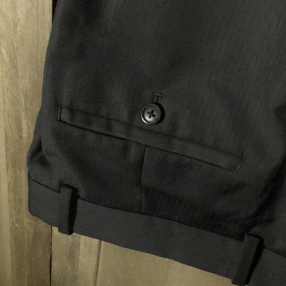 Perry Ellis Suit - Textured (pant), Black, 34W/32L